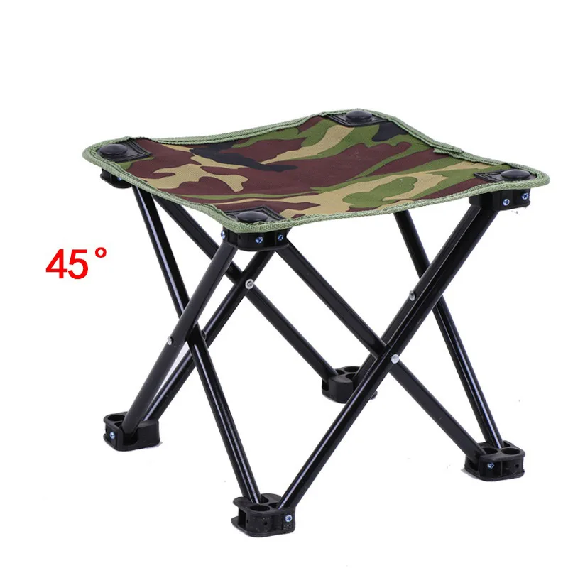 Taburete plegable portátil para acampar al aire libre, silla de pesca, Mini taburete de acero para pesca, Camping, senderismo, Picnic, muebles ultraligeros - imagen 5