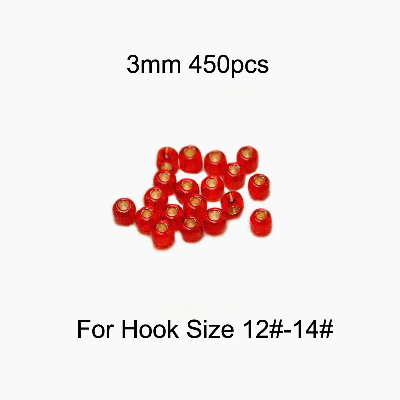 Cuentas de vidrio Contemplator rojo para montar moscas y bead head - imagen 5