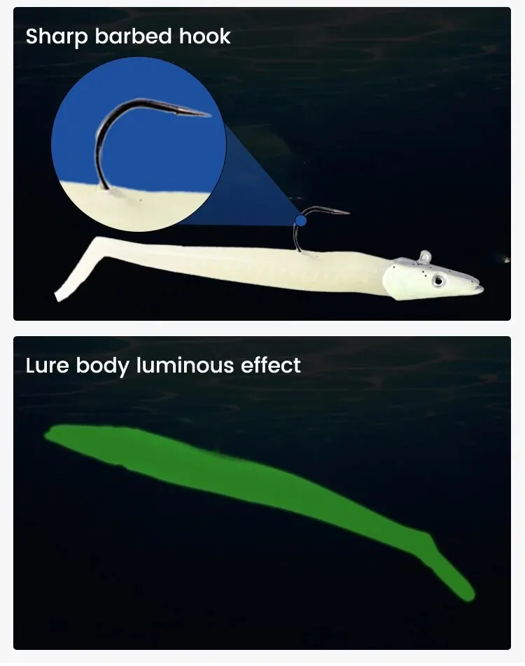 19g 22g 34g Jig Head cebo suave cabeza de plomo señuelo de pesca suave para pesca en el océano - imagen 5