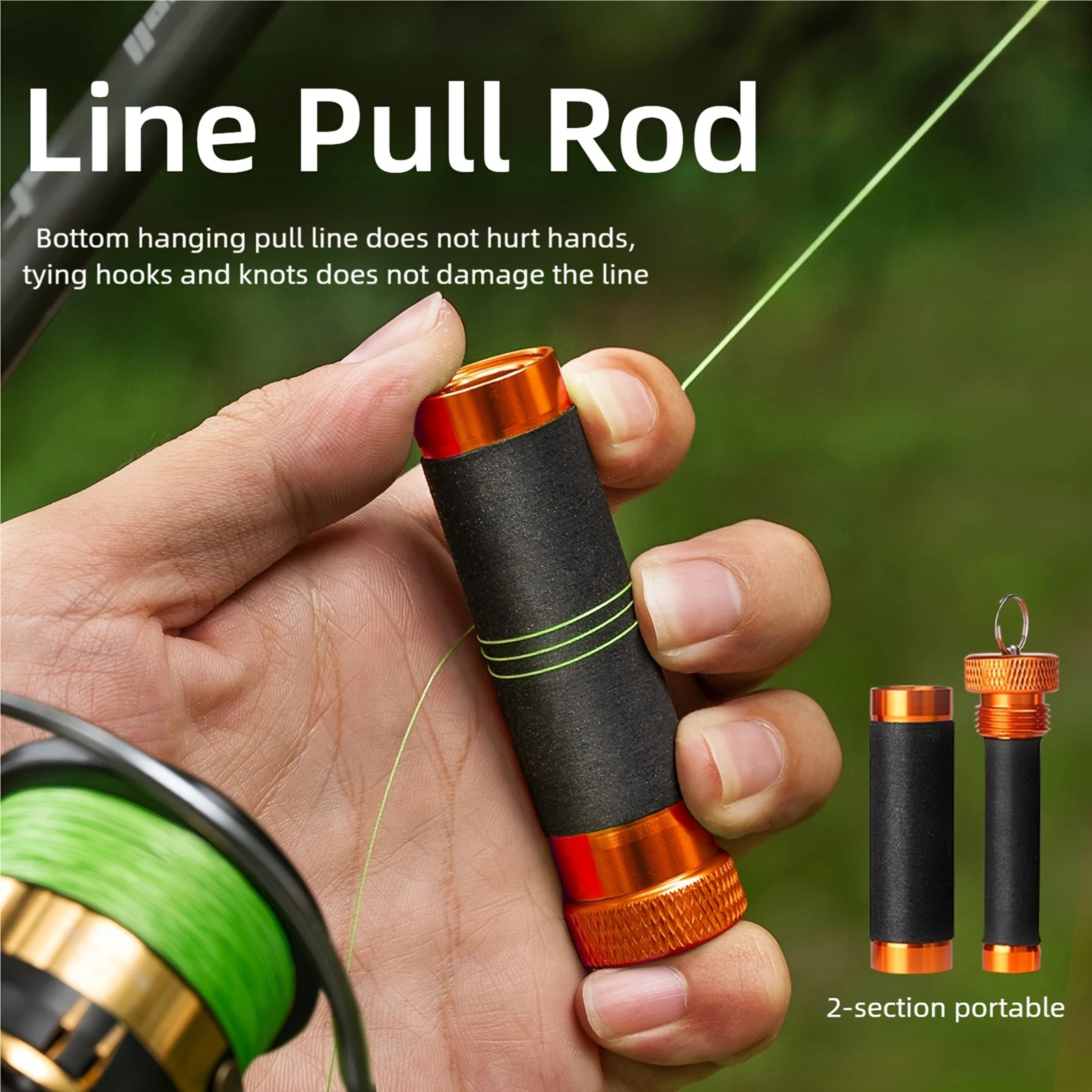 Anudador de sedal portátil ultraligero, aleación de aluminio, alambre enrollado, antideslizante, extractor de sedal, herramientas prácticas de pesca al aire libre - imagen 4
