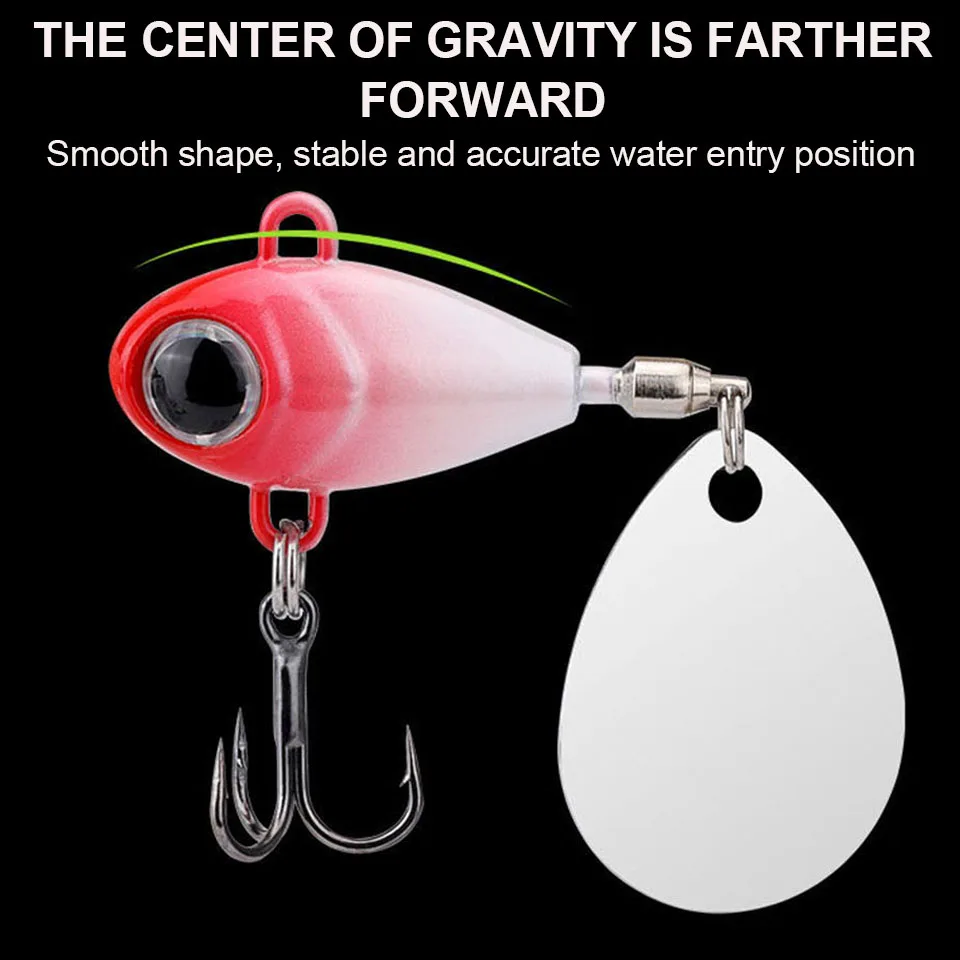 WALK FISH-cebo giratorio de 8g-13g, plantilla de Metal que se hunde, VIB Chatterbait, cola giratoria, señuelo de Vatalion, lubina, carpa, cuchara, Wobbler, Buzzbait - imagen 5