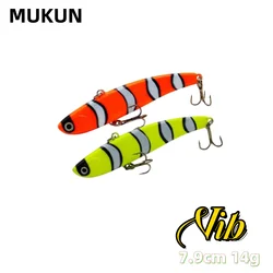 MUKUN 1 Uds nuevo señuelo VIB 7,9 CM 14g señuelo de pesca invierno hielo hundimiento Artificial Swimbait pesca Rattlin cebo