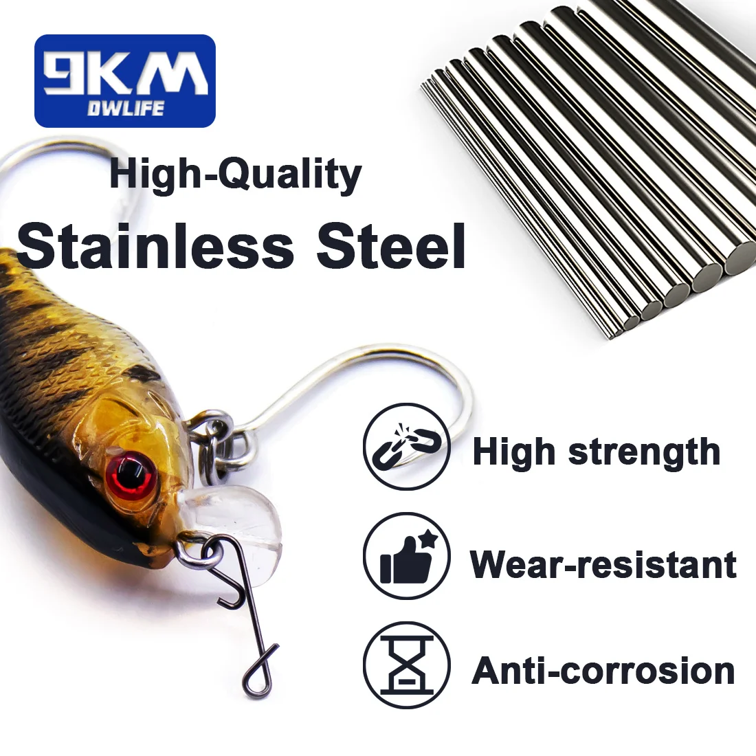 9KM 50-200 Uds pesca Snap Power Clip de acero inoxidable cambio rápido señuelo línea conector alta resistencia agua salada agua dulce - imagen 2