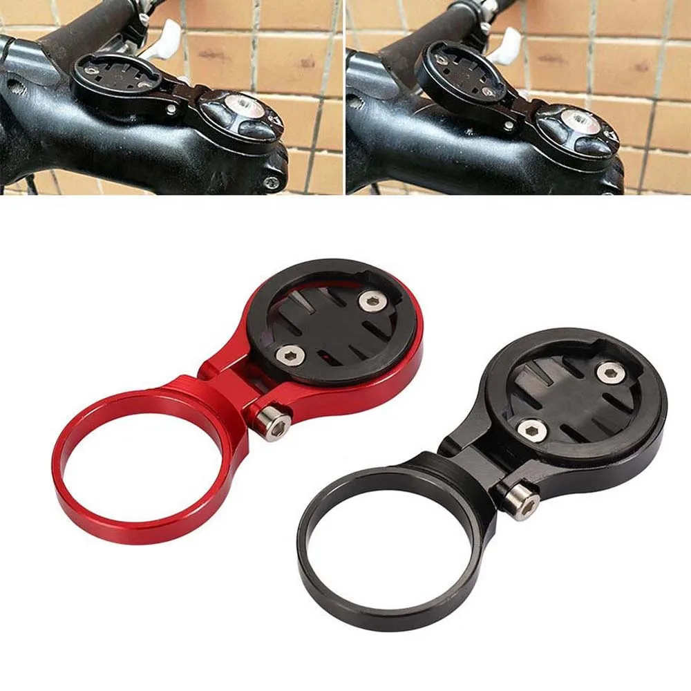 Soporte de aluminio ultraligero para ordenador de bicicleta, montaje de vástago para velocímetro, cronómetro, Garmin, Bryton, Cateye - imagen 3