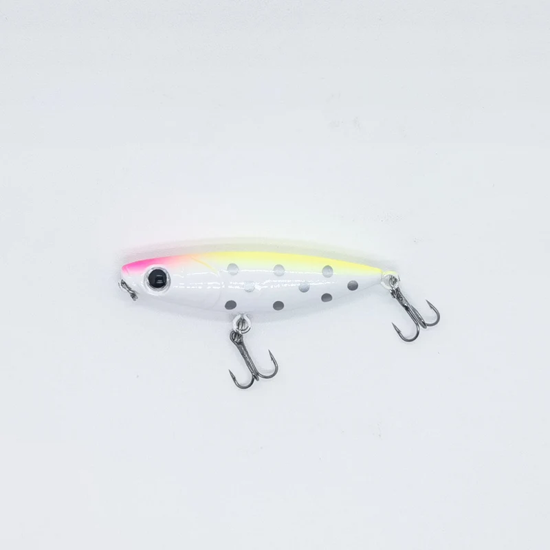 Mini señuelo tipo lápiz flotante, 45mm/1,5g, cebo duro Artificial Topwater de fundición larga, wobblers para pesca de agua dulce, lubina, trucha - imagen 4