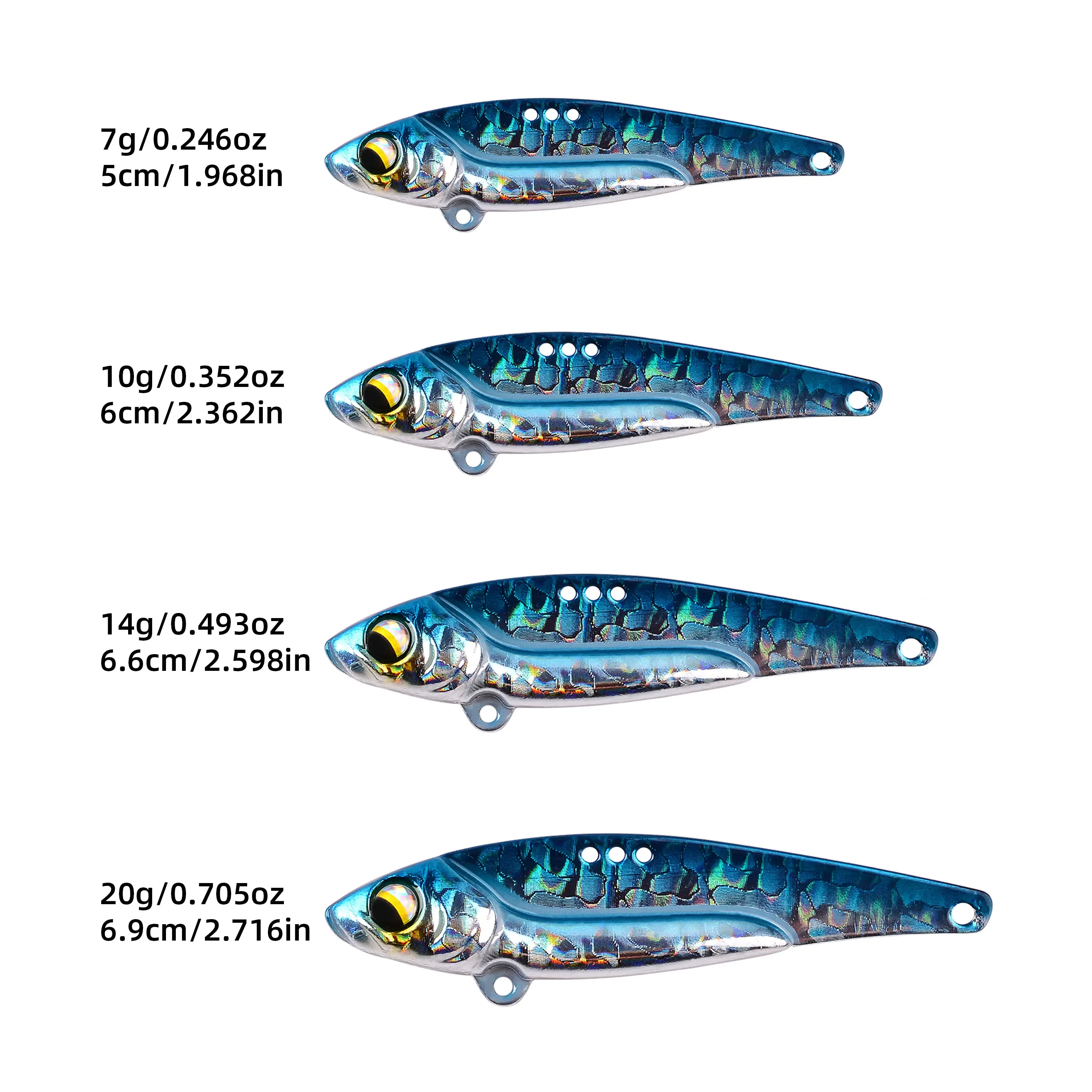 Señuelo de pesca VIB de Metal, accesorio giratorio que se hunde, cuchara, Pin, Crankbait, lentejuelas, aparejos de pesca, 13 piezas - imagen 3