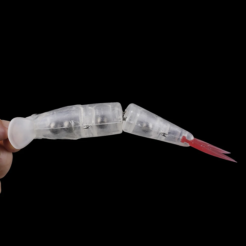 Chan'sHuang-Cebo en blanco sin pintar, 5 piezas, 170mm, 47g, cola suave, flotante, 2 segmentos, sonajeros articulados, Swimbait, Señuelos de Pesca DIY - imagen 5