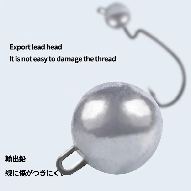 5 uds 3,5g 5g 7g 10g anzuelo de pesca con cabeza de anzuelo expuesto anzuelo de gusano suave anzuelo de manivela aparejos de pesca de Lucio - imagen 3
