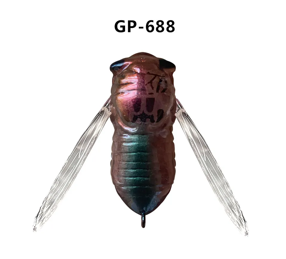 Señuelo popper cicada flotante con anzuelo Mustad para depredadores - imagen 4