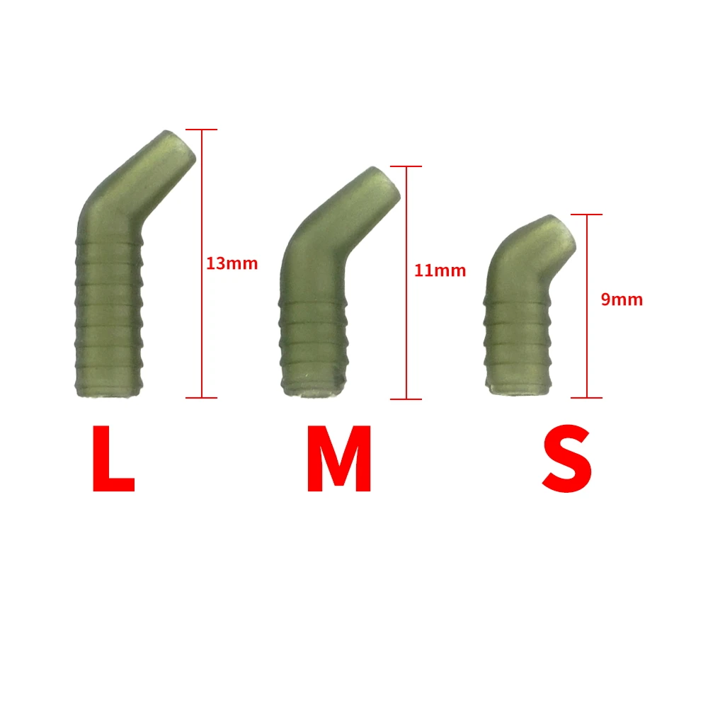 Hirisi 40 Uds accesorios de pesca de carpa mangas antienredos mangas de goma para anzuelo alineador Terminal de pesca aparejos AH208 - imagen 3