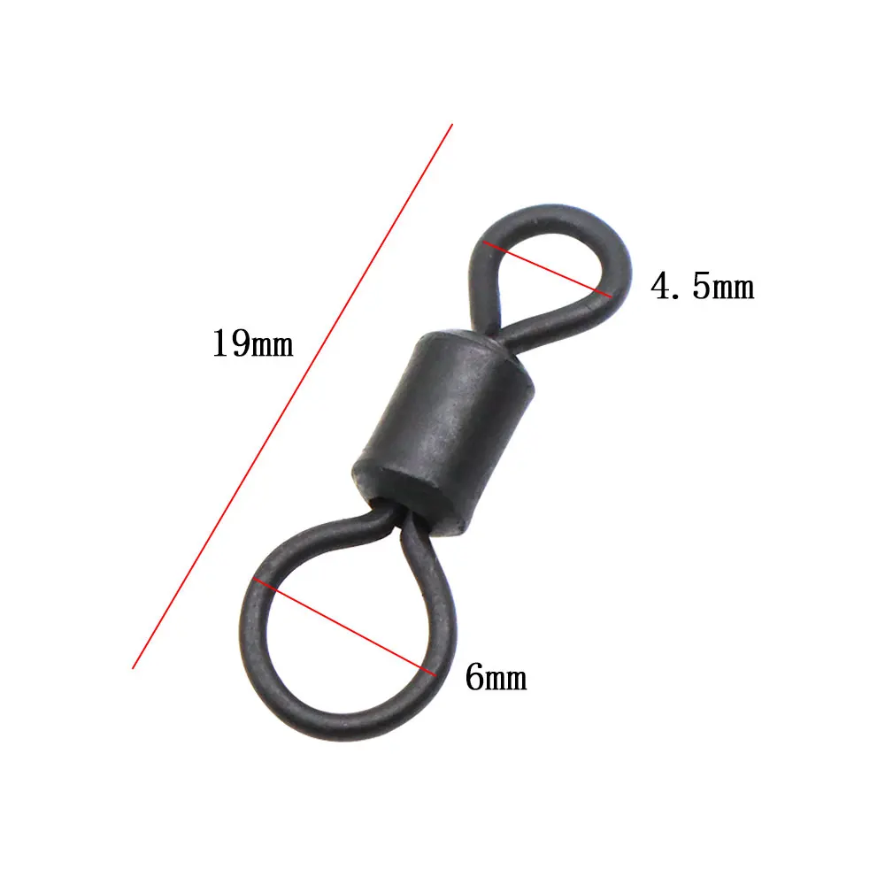 Accesorios de pesca de carpa, aparejos de pesca de ojo grande, gancho giratorio, aparejo de pelo, Conector de Enlace de gancho para alimentador - imagen 3