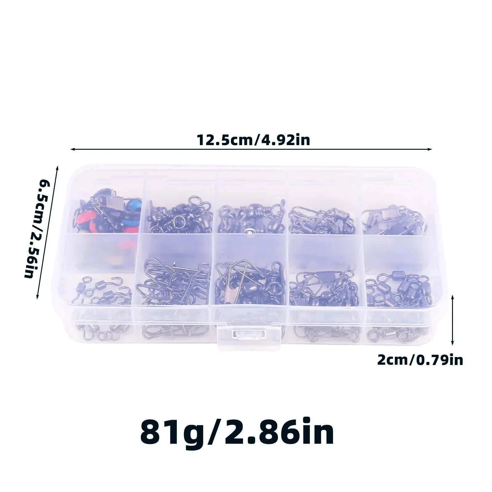 Juego de 115 piezas de juntas de pesca, piezas giratorias, centro de ventas en caja, piezas giratorias, accesorios para aparejos de pesca de lubina y trucha - imagen 5