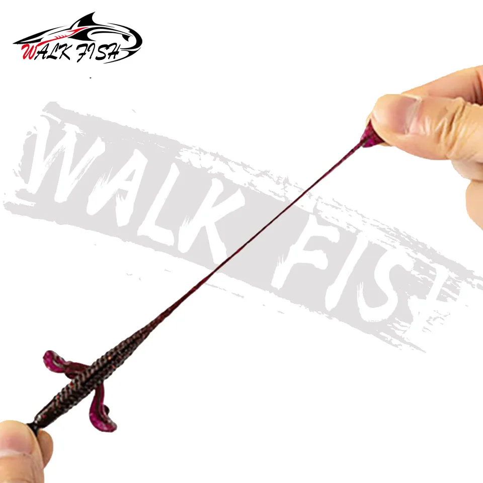WALK FISH-señuelo de pesca flotante TPR, cebo de plástico suave, Swimbait, Jigging, Artificial, 70mm, 2,3g, 12 unidades por lote - imagen 4