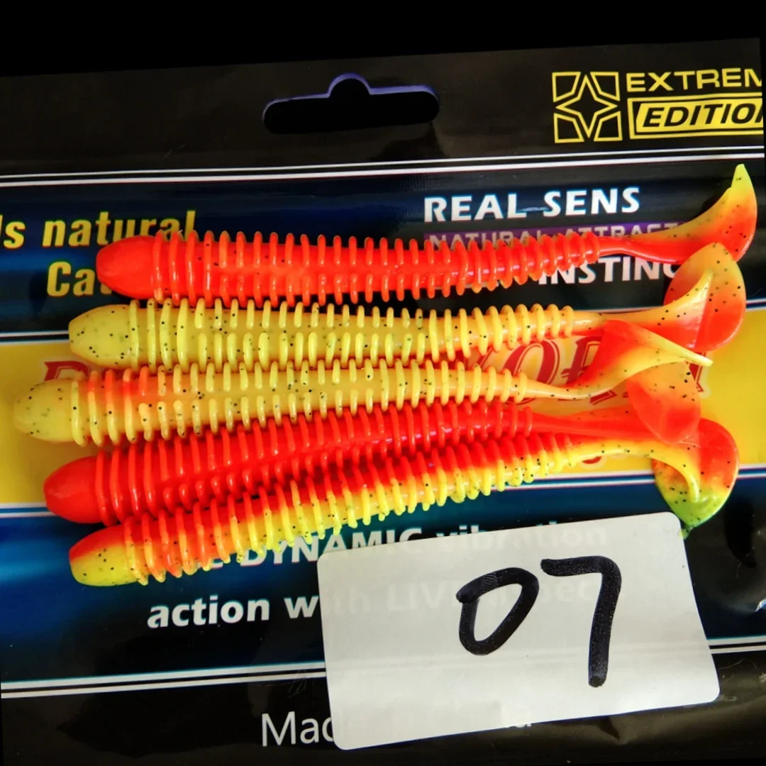 5 uds 11cm 5g señuelo Shad Swimbait Vibro grasa Artificial cebo de silicona suave Leurre Souple Pesca camarón olor pike Bass - imagen 4