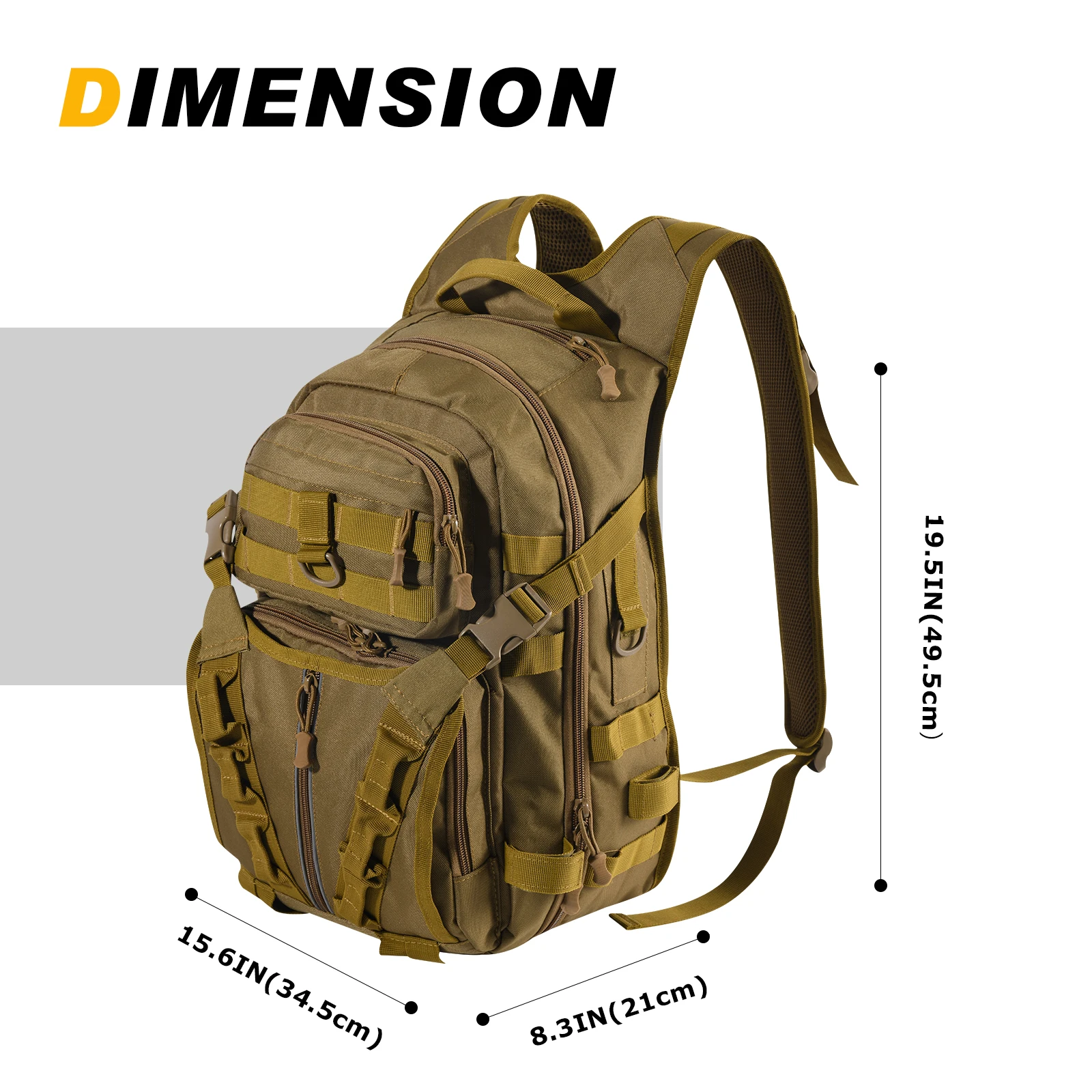 Mochila de pesca Goture vista lateral con bolsillo para botella