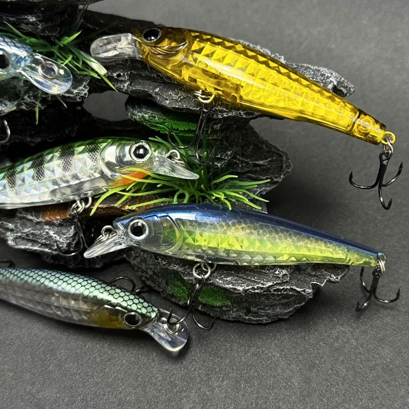 Señuelos flotantes para pececillos, 80mm, 9,2g, cebo Artificial de cristal 3D, cebo para lubina, trucha, Wobbler para agua superior, Jerkbait, accesorios de pesca - imagen 3