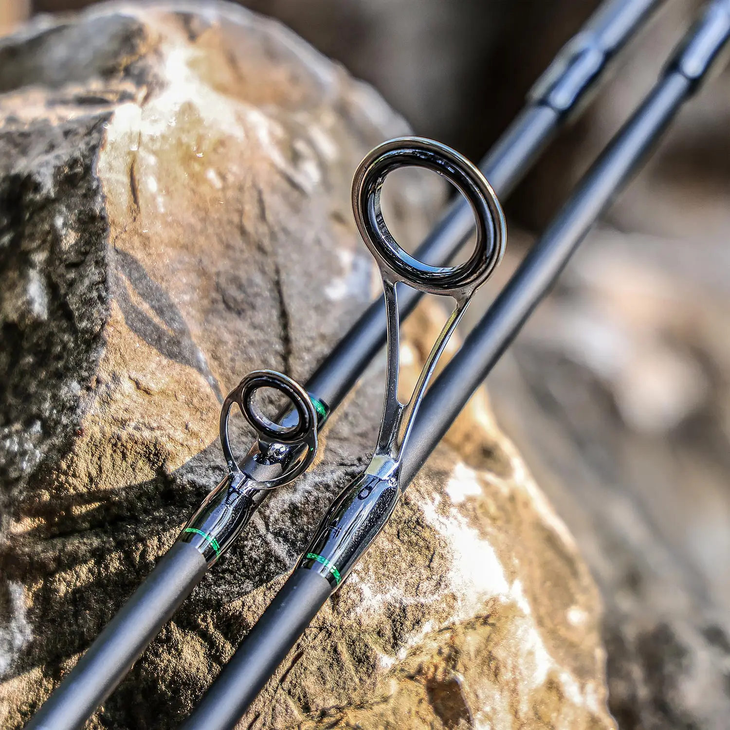 Sougayilang-caña de pescar de fundición de 2 secciones, caña giratoria M MH, súper ligera y sensible, para lubina, trucha, Pesca de agua dulce - imagen 5