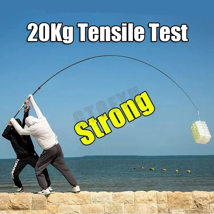 Caña de pescar telescópica de carbono, caña de pescar giratoria portátil para barco, agua salada, agua dulce, Surfcasting, 3,9 M-4,5 M - imagen 4