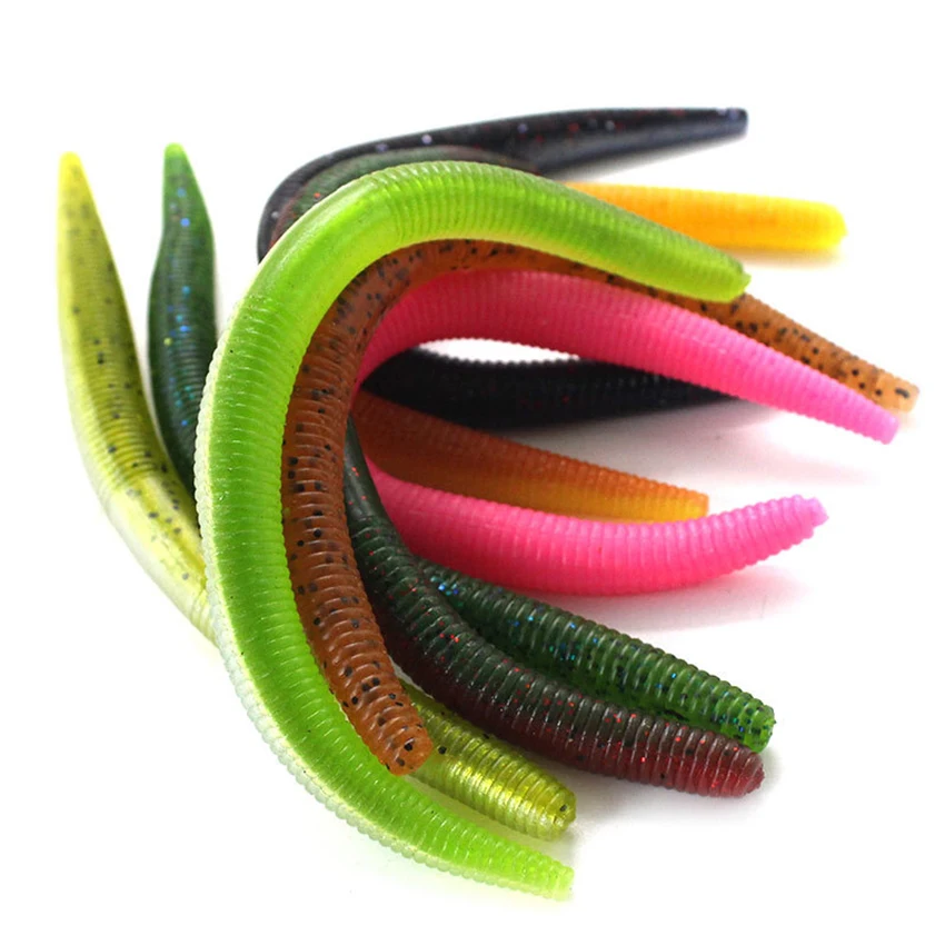 Senko Worm vinilos 100-140mm para lubina – Wacky y Texas Rig - imagen 3
