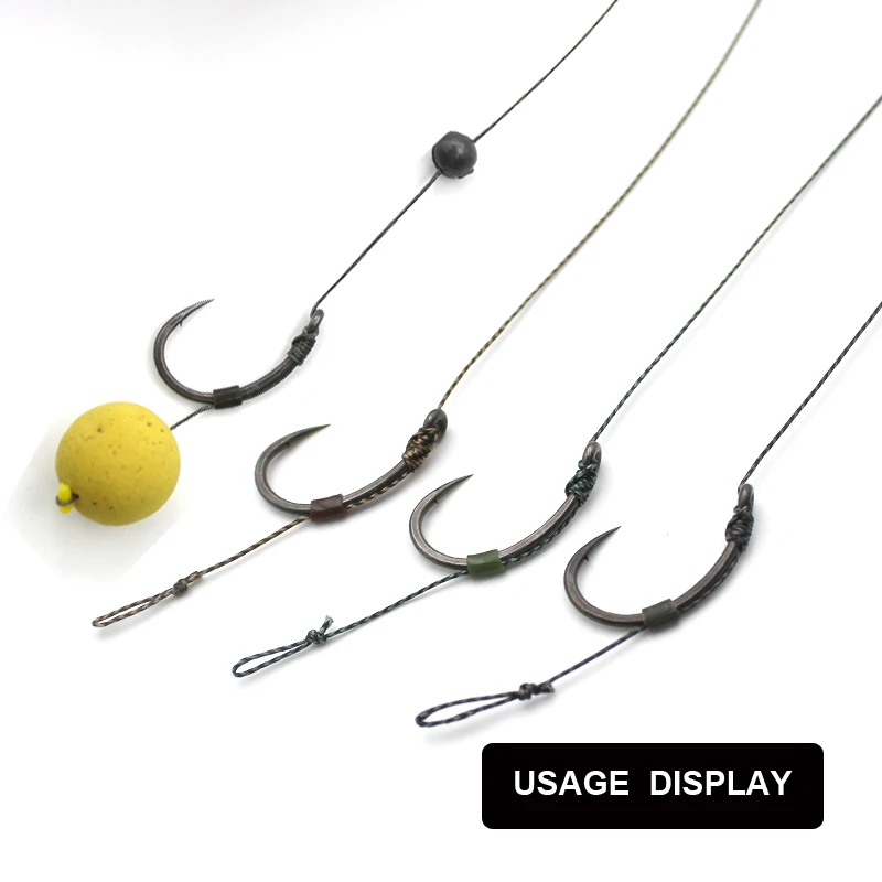   Línea de pesca de carpa, gancho trenzado suave, línea trenzada sin recubrimiento para aparejo de pelo, alimentador de método grueso de carpa, accesorios de pesca - imagen 5