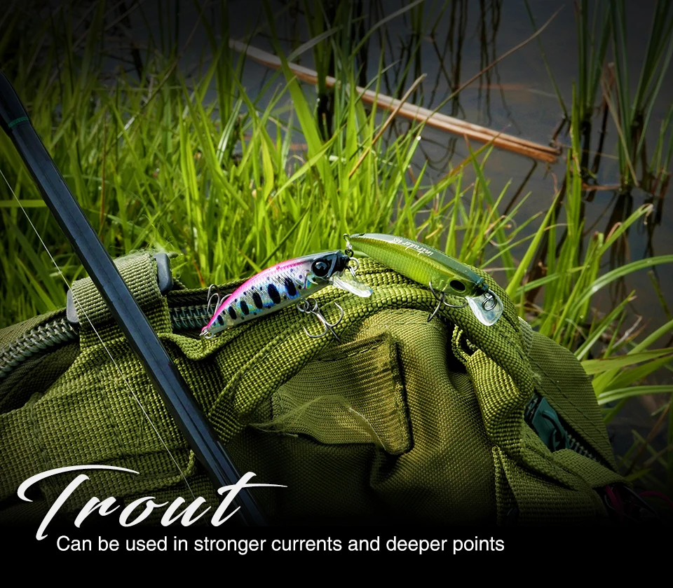 TSURINOYA-Mini señuelo de pesca de piscardo 2 piezas, 46mm, 5g, Artificial, trucha Ajing Stream Lake, cebo duro, Jerkbait, lubina, Lucio - imagen 3