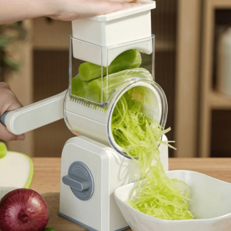 Cortador de verduras rotativo – Mandolina manual para patatas, queso y hortalizas