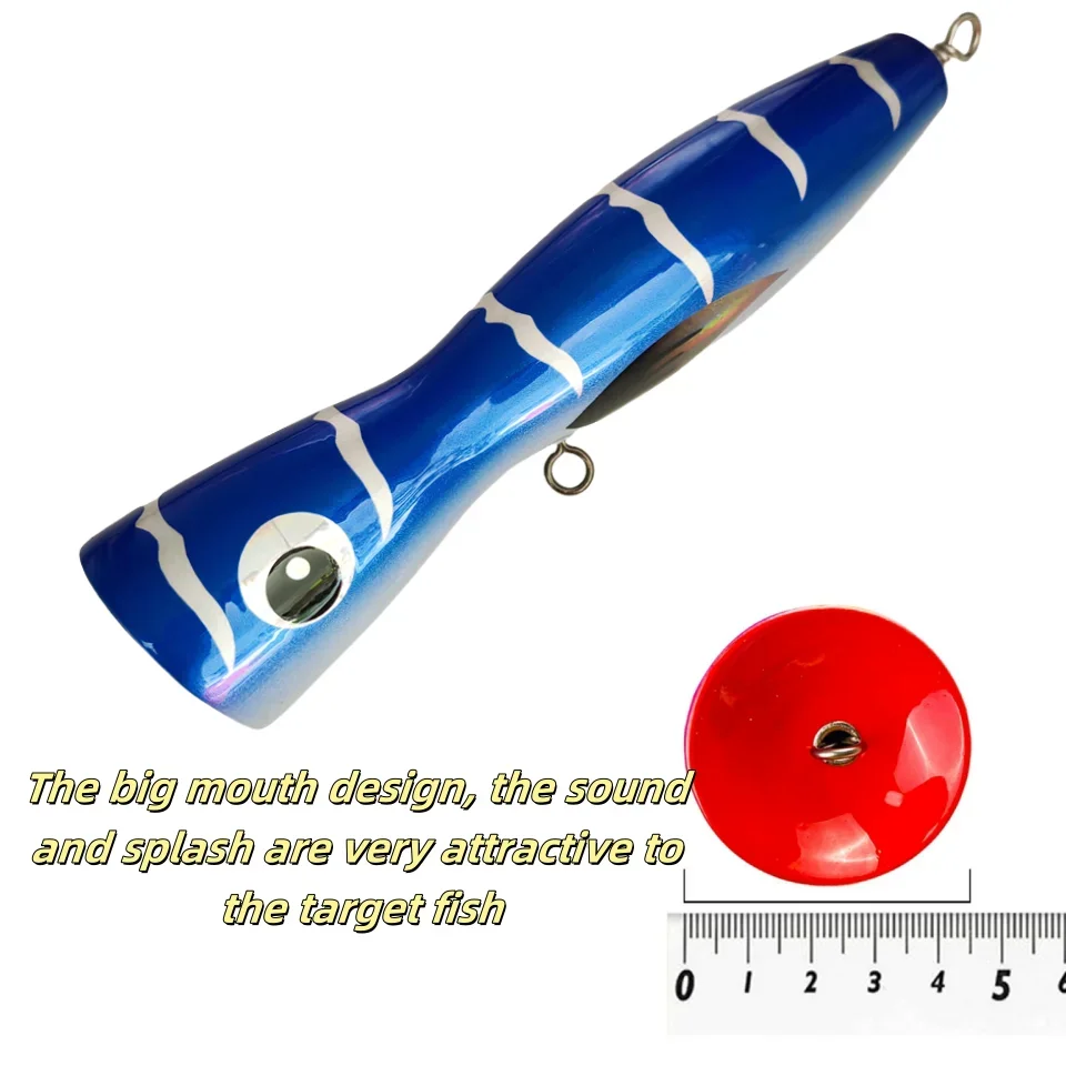 MUKUN-señuelo de pesca de madera de 115gTrolling, lápiz Popper, atún, barco, fundición larga, Wobbler, carpa Artificial, Leurre - imagen 2