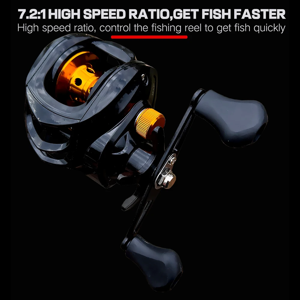 GHOTDA-carrete de Baitcasting de alta velocidad, accesorio de arrastre máximo de 8KG, 18 + 1 BB, relación de engranaje 7,2: 1 - imagen 5