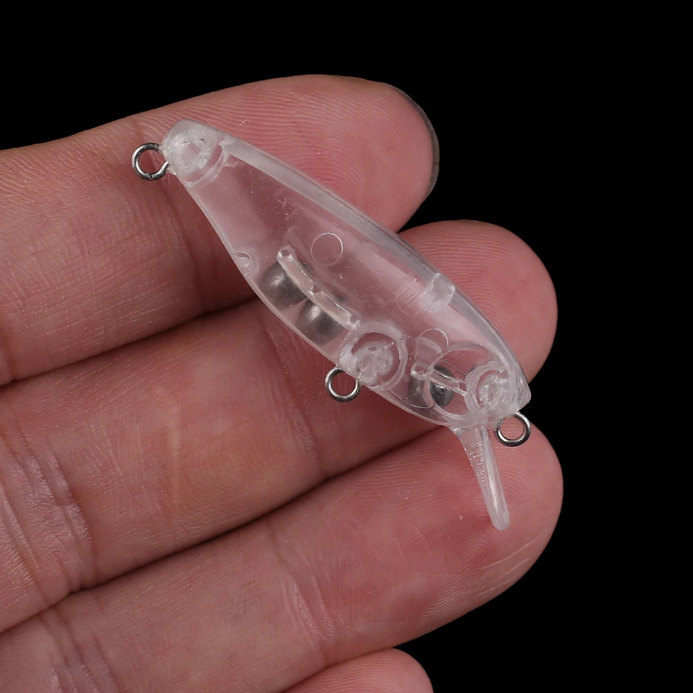Chan'sHuang Mini Minnow en Blanco sin Pintar con Sonajero - imagen 5