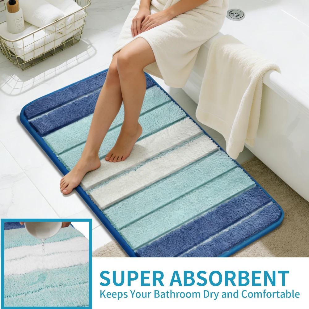 Alfombras antideslizantes microfibra para ducha – Absorbentes extra suaves - imagen 2