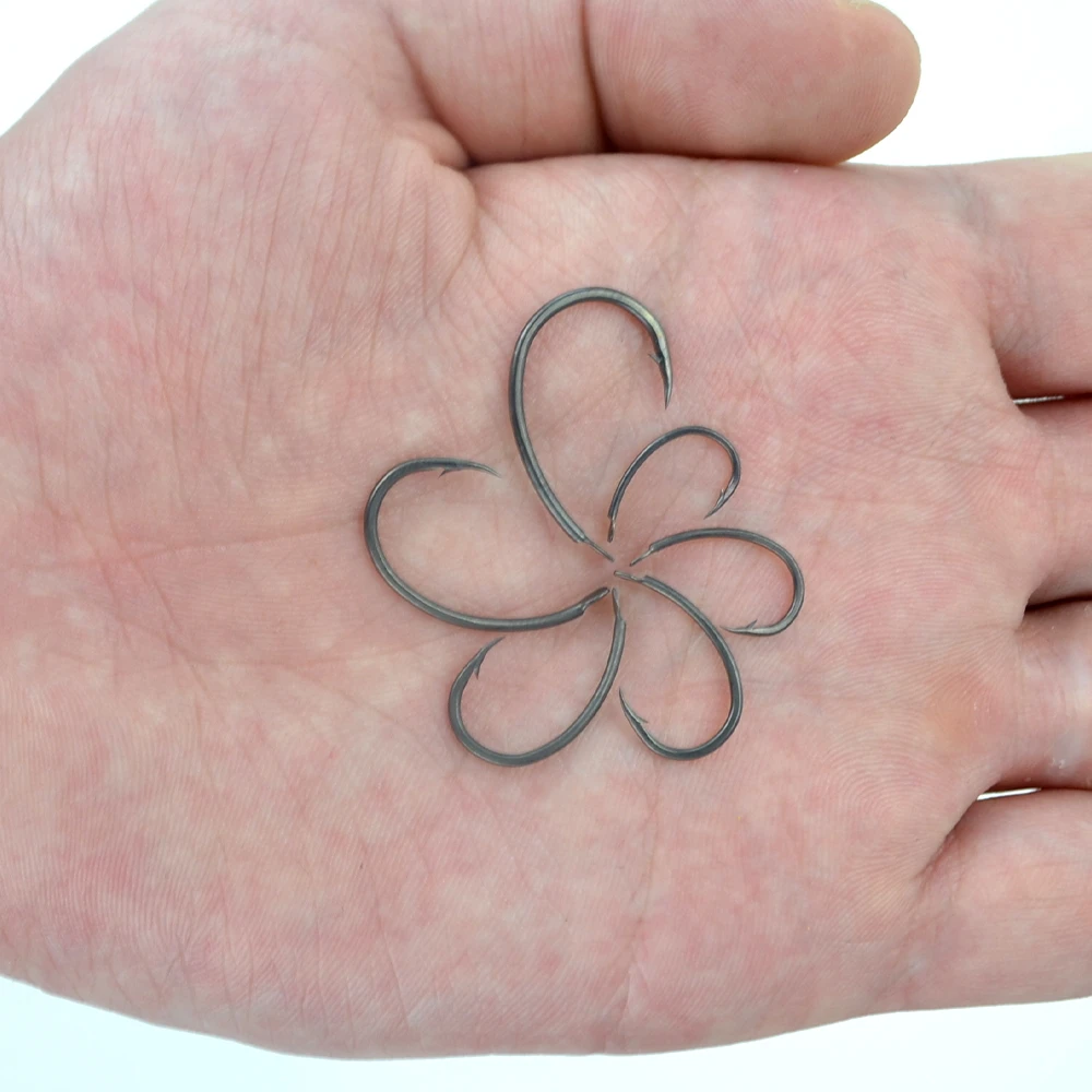 50x anzuelos de pesca con revestimiento de PTFE, anzuelos de púas para pesca de carpa, accesorios 7011 - imagen 3