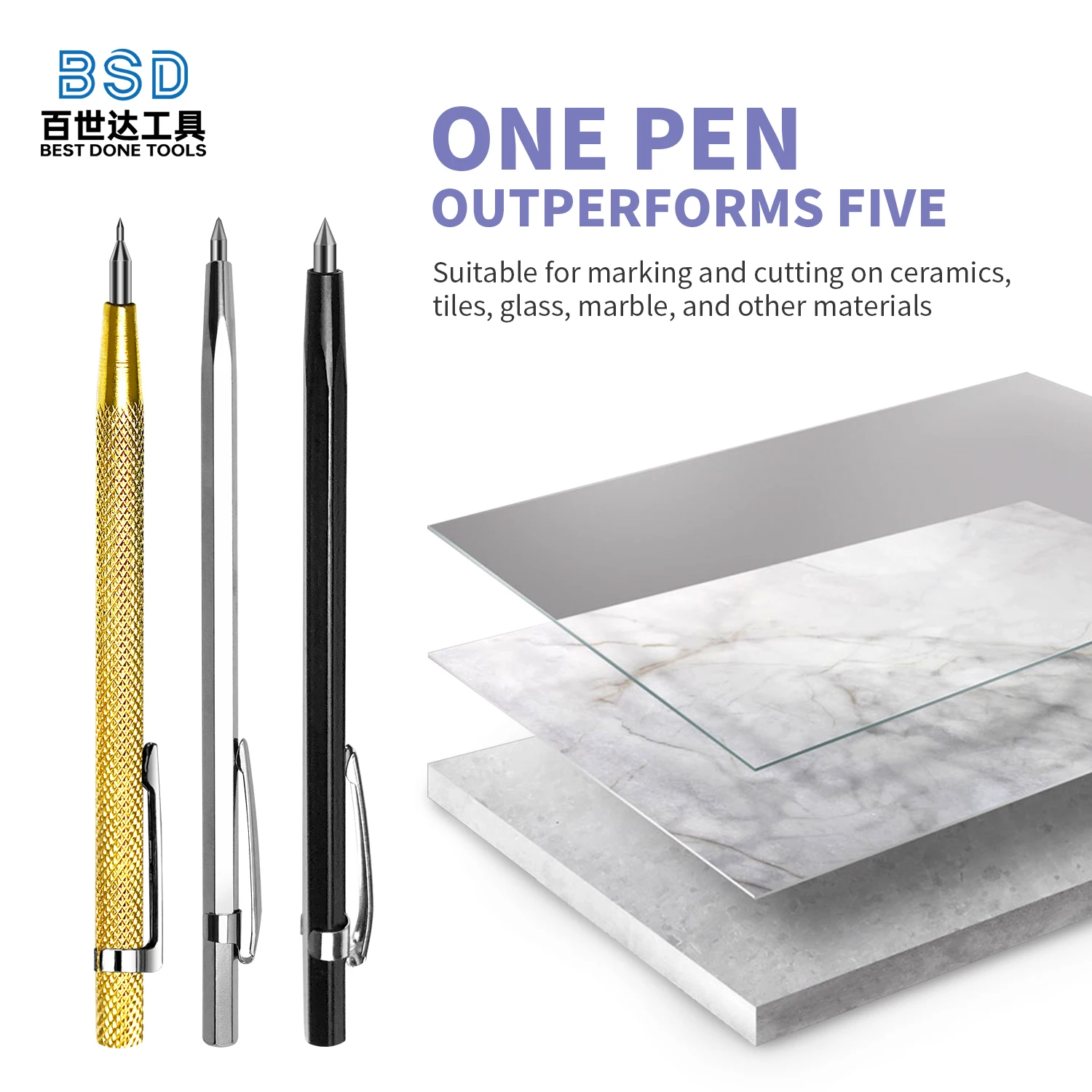 Trazador de carburo estilo bolígrafo de 140 × 8 mm: herramienta multiusos para tallado de vidrio, marcado de cerámica y grabado de piedra - imagen 5