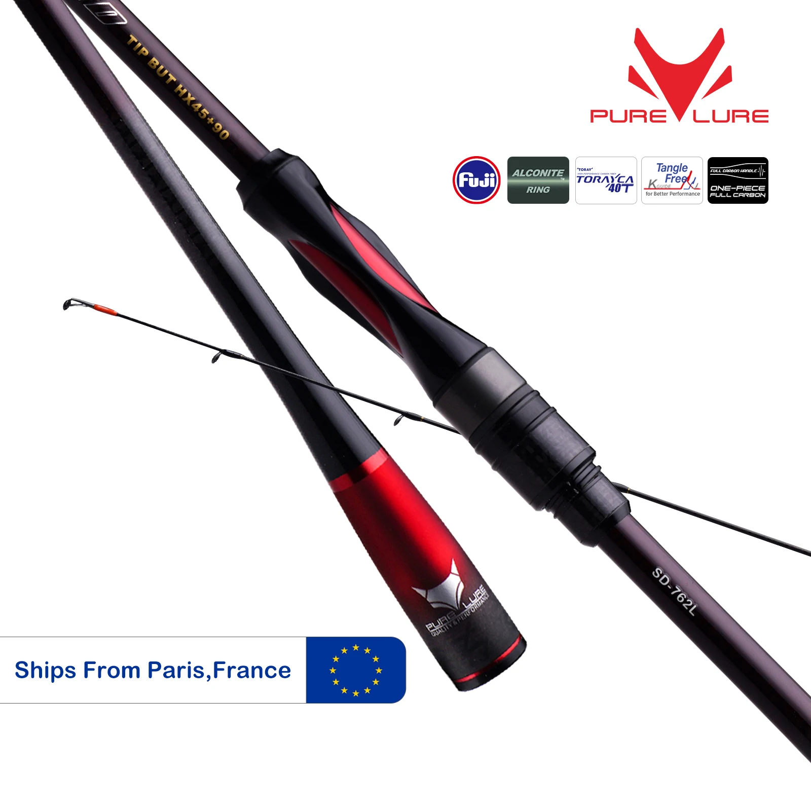 Caña de spinning PURELURE SEABED All-Fuji – Microcebo ligero para perca