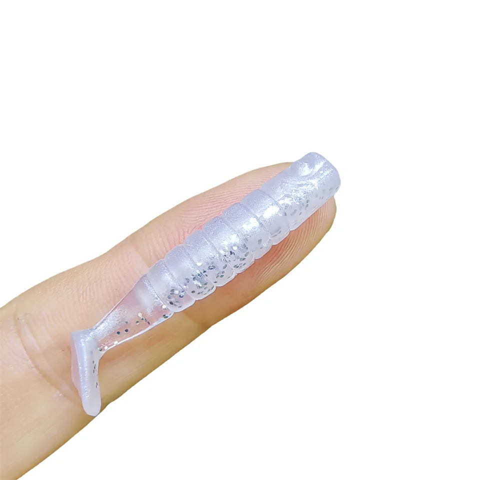 MUKUN-cebos blandos de goma para pesca, cebos artificiales de gusano suave, 10 piezas, 4cm/0,9g - imagen 3