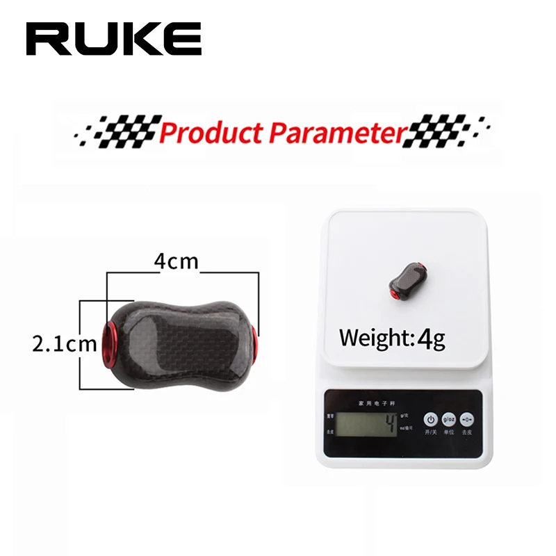 Ruke-carrete de pesca con perilla de mano, material de carbono, 40mm de peso, 4g por unidad, incluye 2 rodamientos de piezas, arandelas, accesorio de carrete para manualidades, 1 ud. - imagen 3