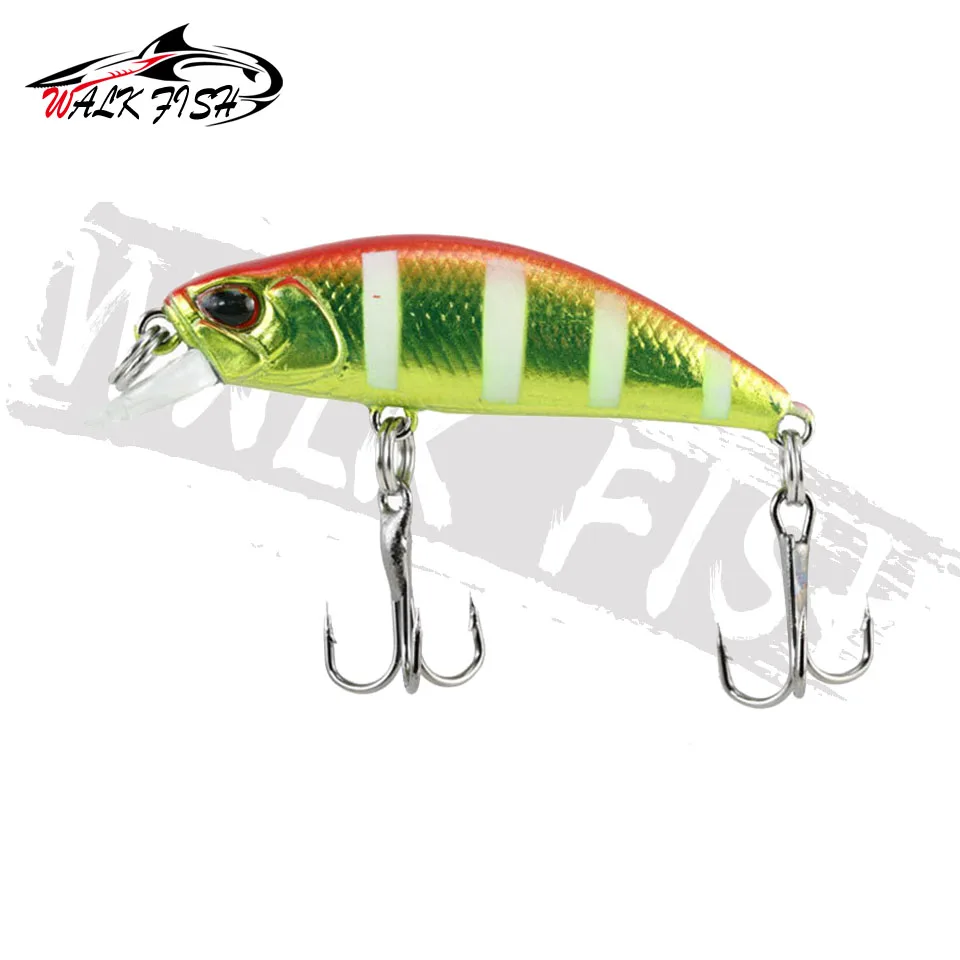 WALK FISH-señuelo de Pesca japonés, 1 piezas, 38mm, 3,2g, Mini pececillo, lubina, trucha, Wobbler, Micro señuelo de Pesca que se hunde - imagen 3