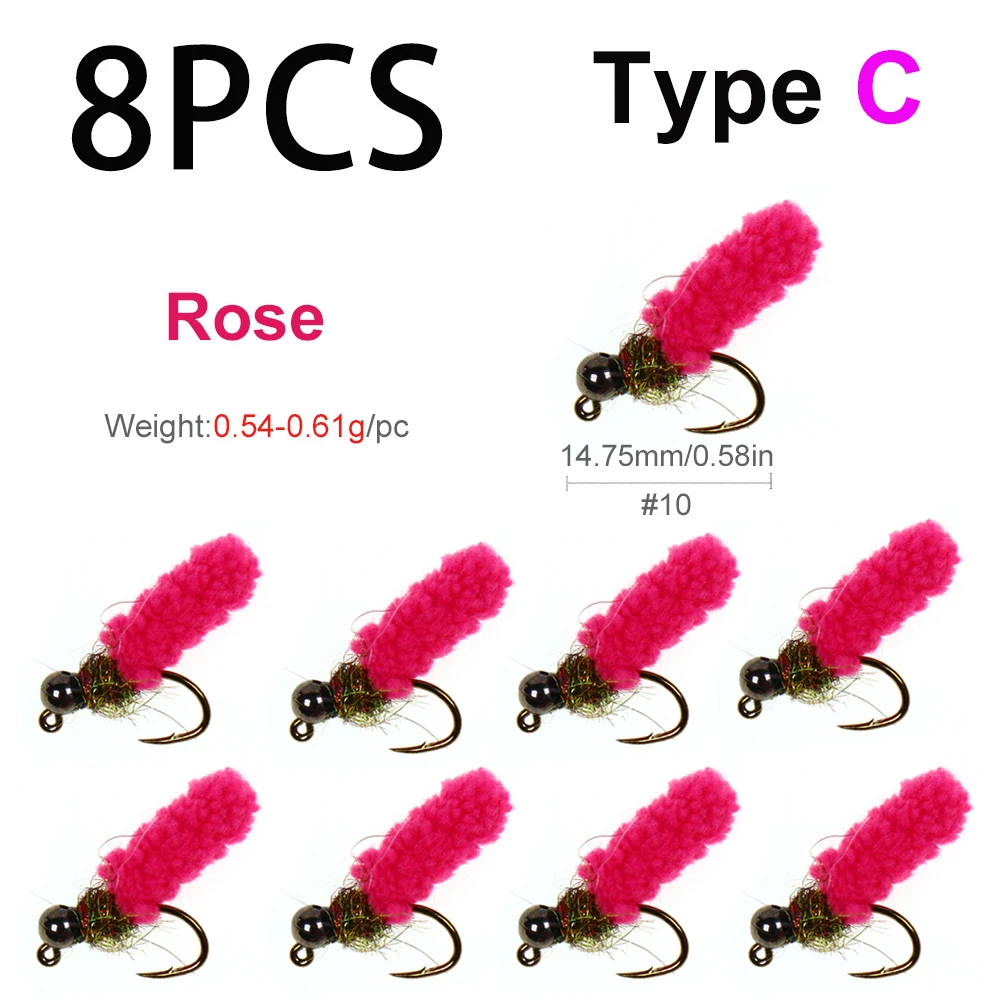 8PCS C Rose