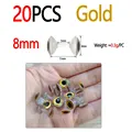 8mm 20pcs Gold