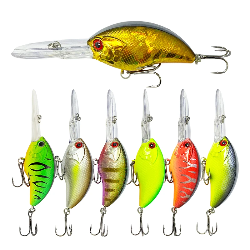 11g 55mm venta al por mayor Crankbaits Topwater cebos duros artificiales buzo de aguas profundas Señuelos de pesca flotantes para lubina carpa agua salada - imagen 5