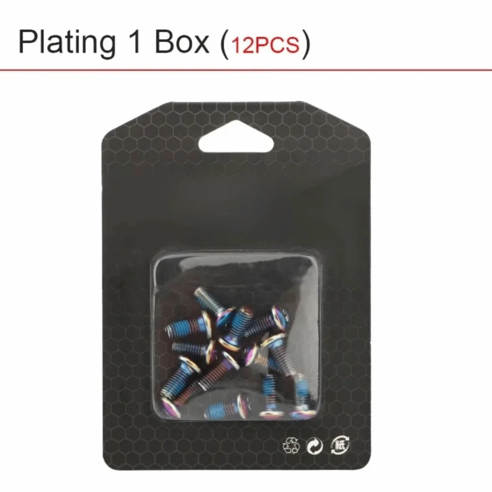 12 Uds. Tornillos de Rotor de freno de disco de cabeza Torx T25 de sujeción M5x11,5mm tornillos de aleación de acero para bicicleta perno de Rotor colorido bicicleta de carretera - imagen 2