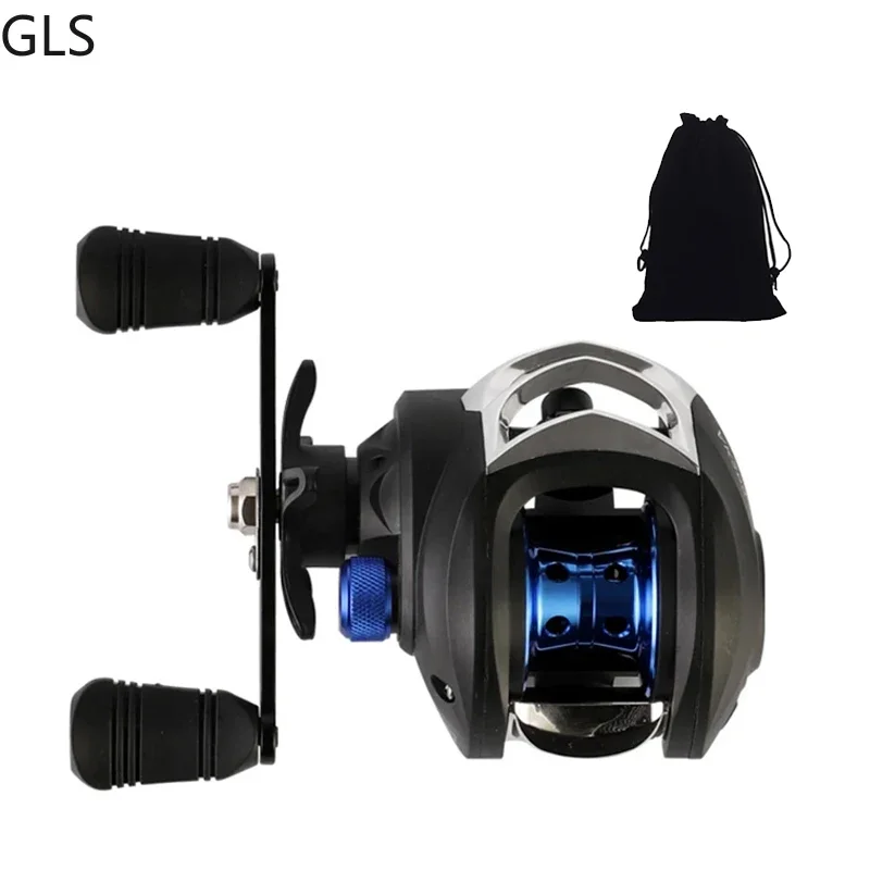 Carrete de pesca de arrastre máximo, 8kg, 7,2: 1, carrete de Metal rojo/azul/plateado/dorado/morado, accesorios de pesca - imagen 3