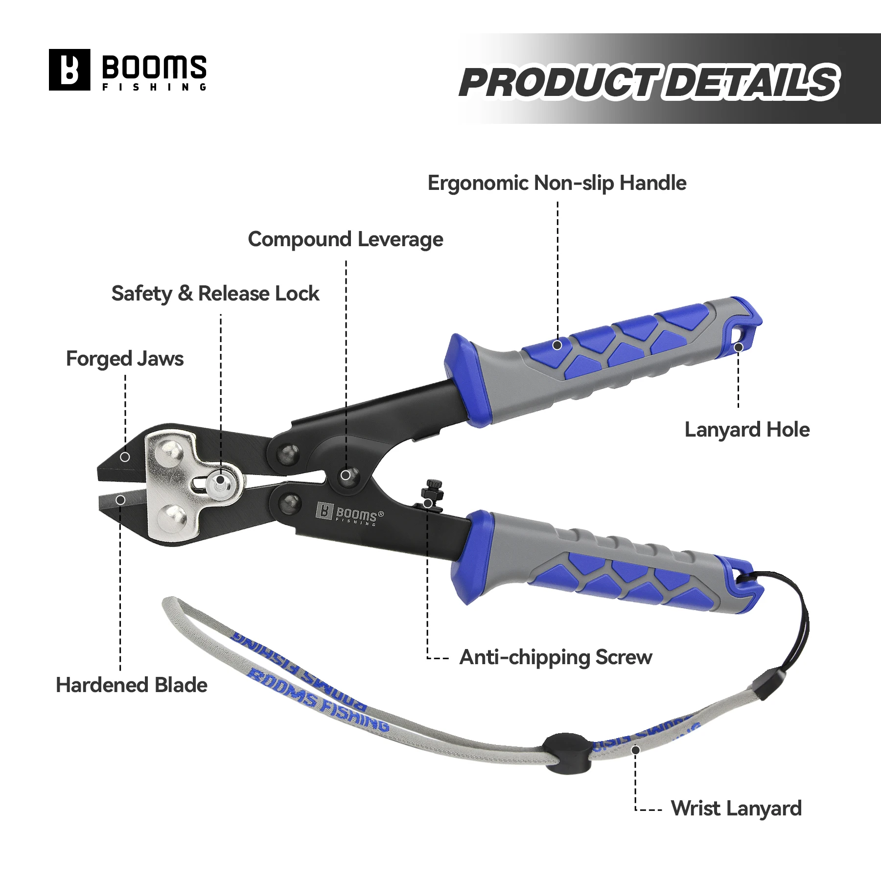 Alicates corta anzuelos Booms Fishing XW43 – Acero al carbono - imagen 3