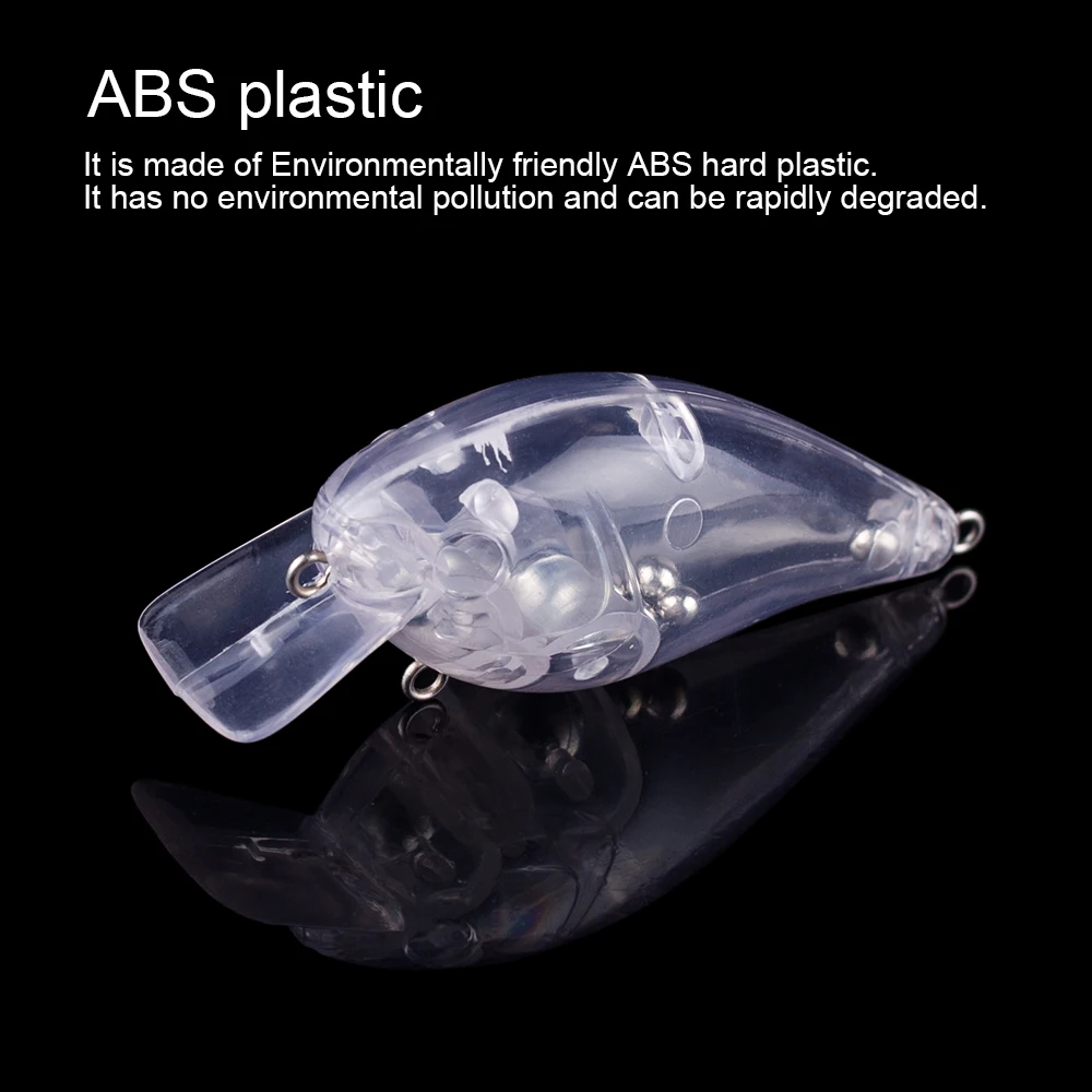 Hanlin-Señuelos de Pesca flotantes sin pintar, cebos Wobbler, aparejos de lubina de plástico duro, Crankbait, 10/20 piezas, 7,5 CM, 10,8G - imagen 5