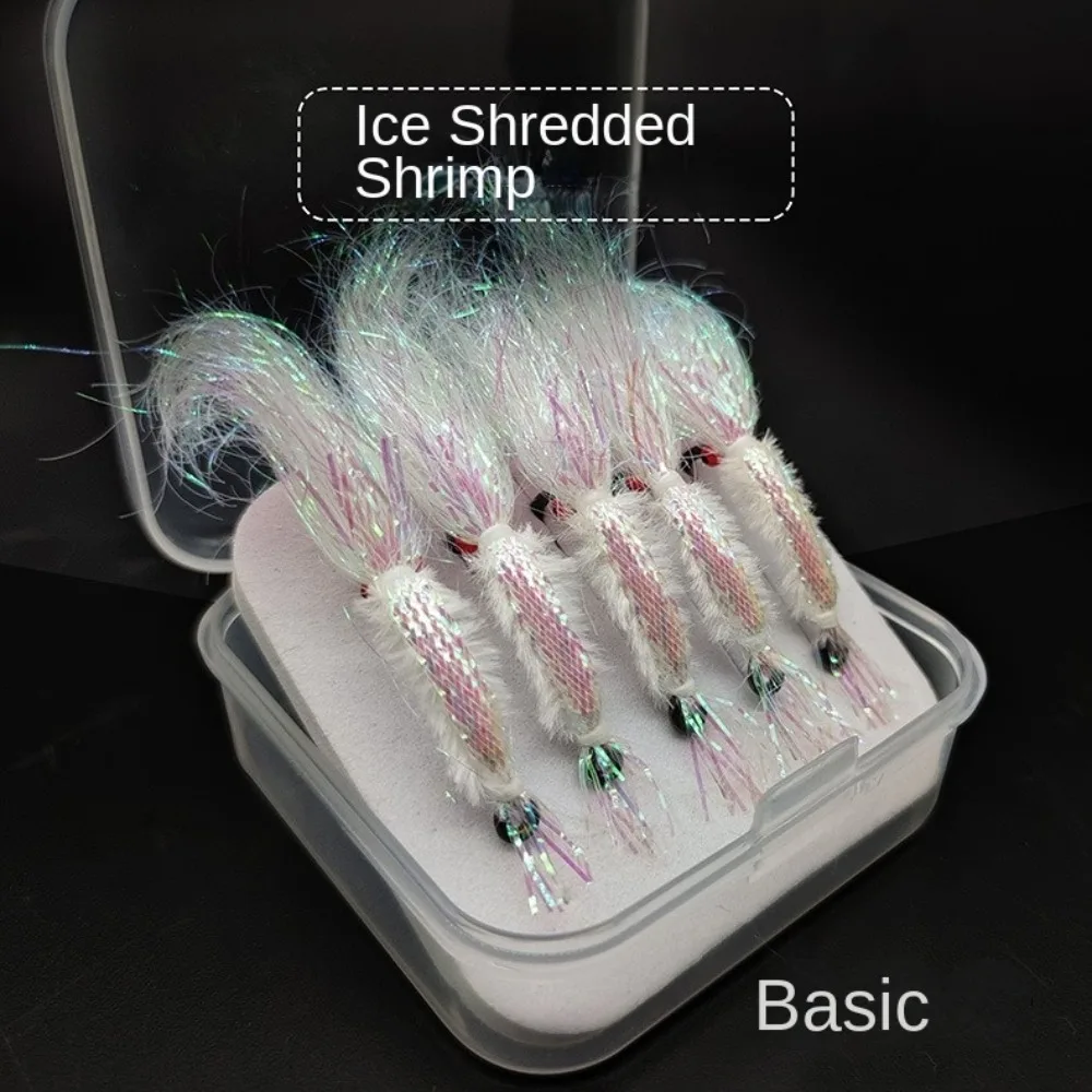 # 4 # 6 # 8 # 10 # 12 # 14 ojos de cadena de cuentas camarones de agua salada filamento de viscosa diseño Flash moscas de pesca señuelos cebo de pesca Flash - imagen 2