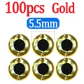 100pcs Gold 5.5mm