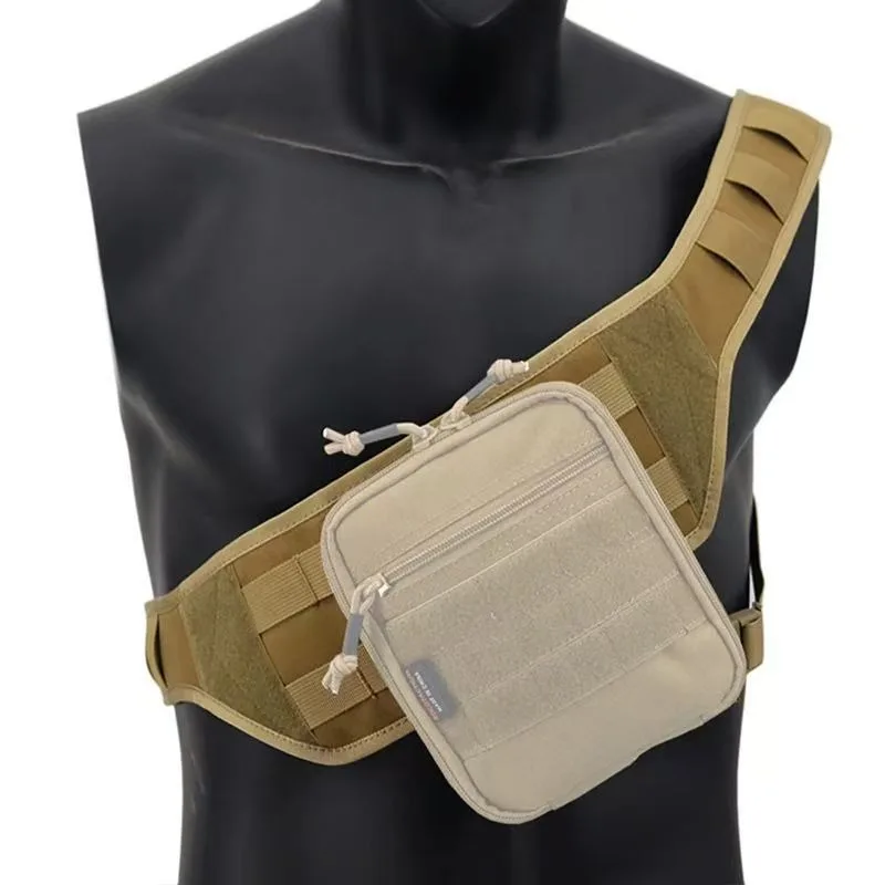 Chaleco de liberación rápida, sistema táctico Molle para exteriores, bolsa de pecho de nailon 1000D de alta calidad para hombres, bolsos de hombro tipo bandolera para deportes de caza - imagen 2