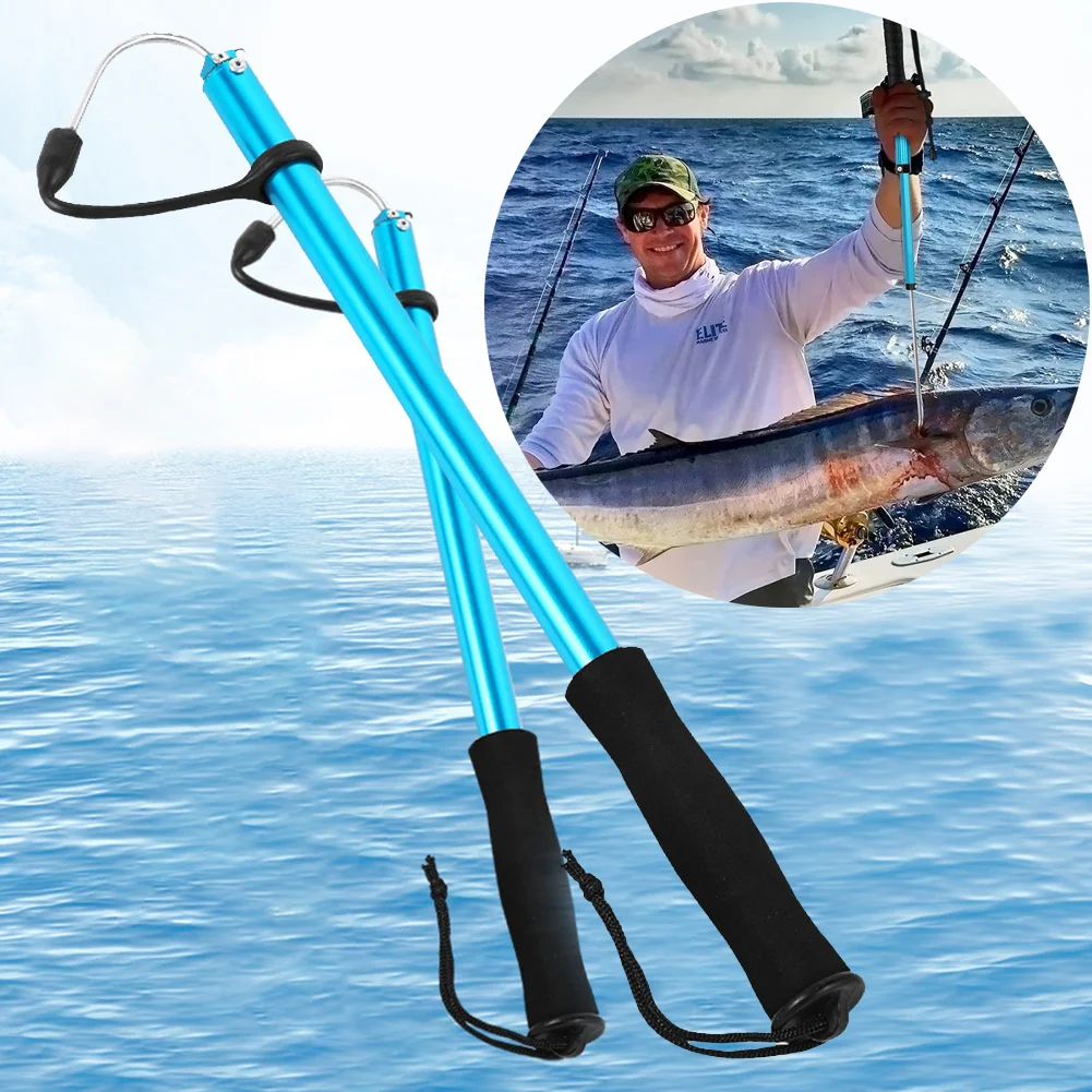 Garfio telescópico de pesca con gancho de acero inoxidable hielo y mar