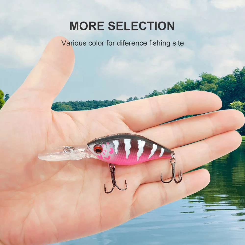 ESFISHING-cebo duro flotante profesional Lucky Prince PLUS, 52mm, 72mm, buceo, 1,2 m, Wobbler, Lucio, aparejos de pesca - imagen 4