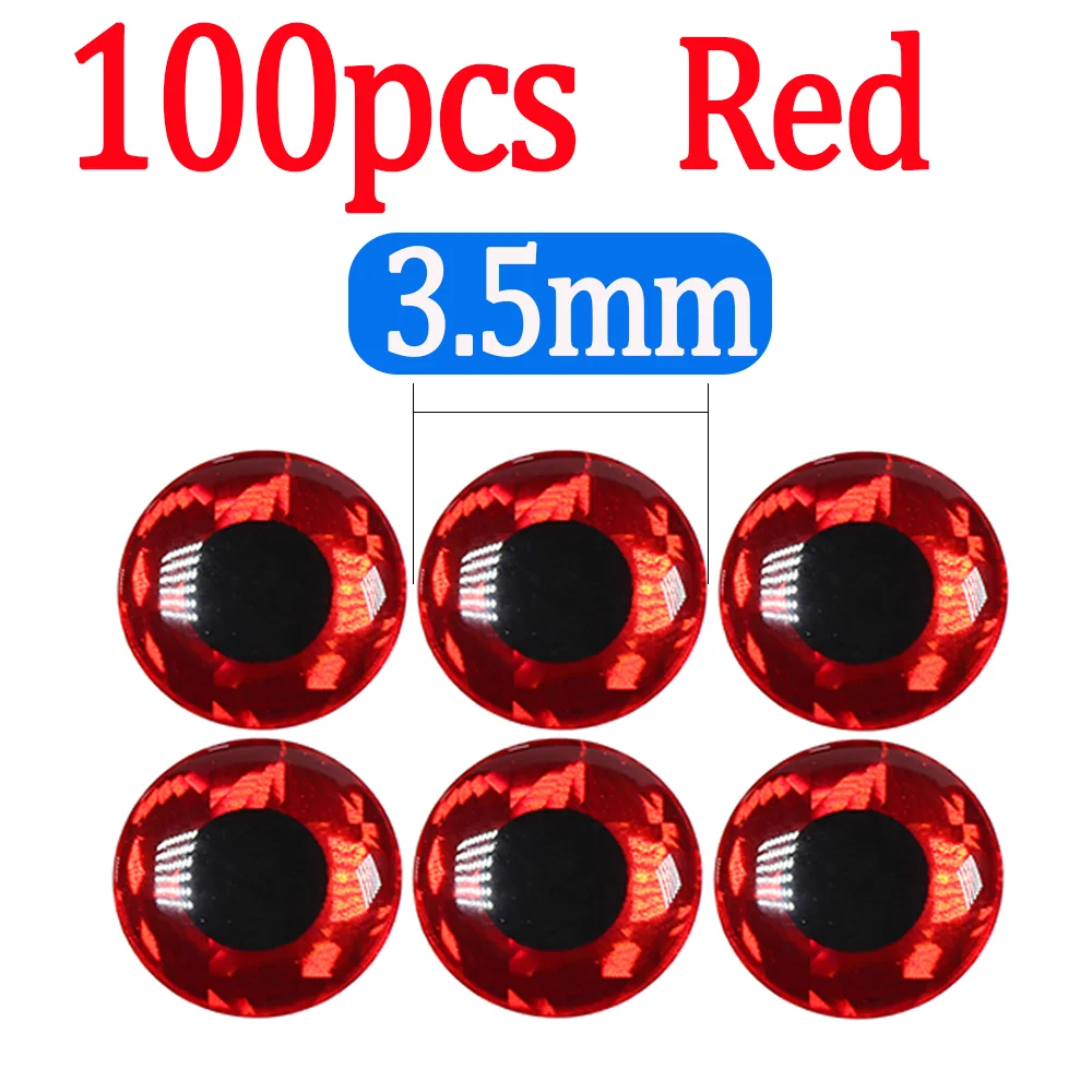 100pcs Red 3.5mm