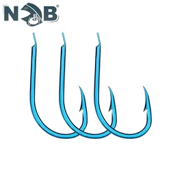 Anzuelos de carpa NGB acero alto carbono con púas planas azules
